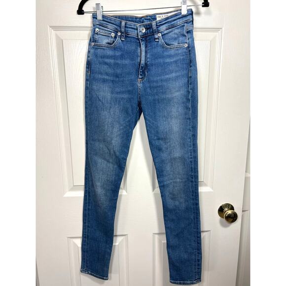 Rag & Bone Jeans Nina High Rise Skinny Leg Blue Exmoor Women’s 25 Capsule Staple - Picture 2 of 9
